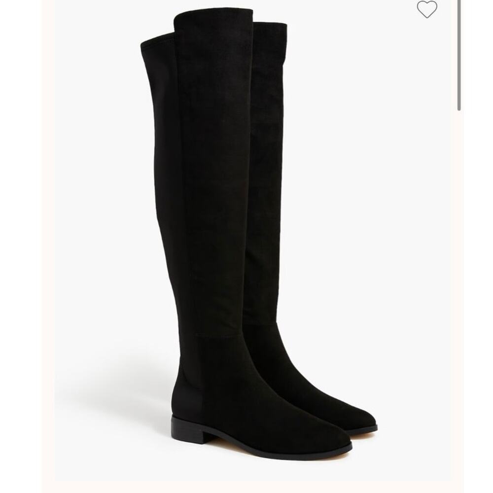 J. Crew Knee-high Boots with stretch low heel in black Size 11